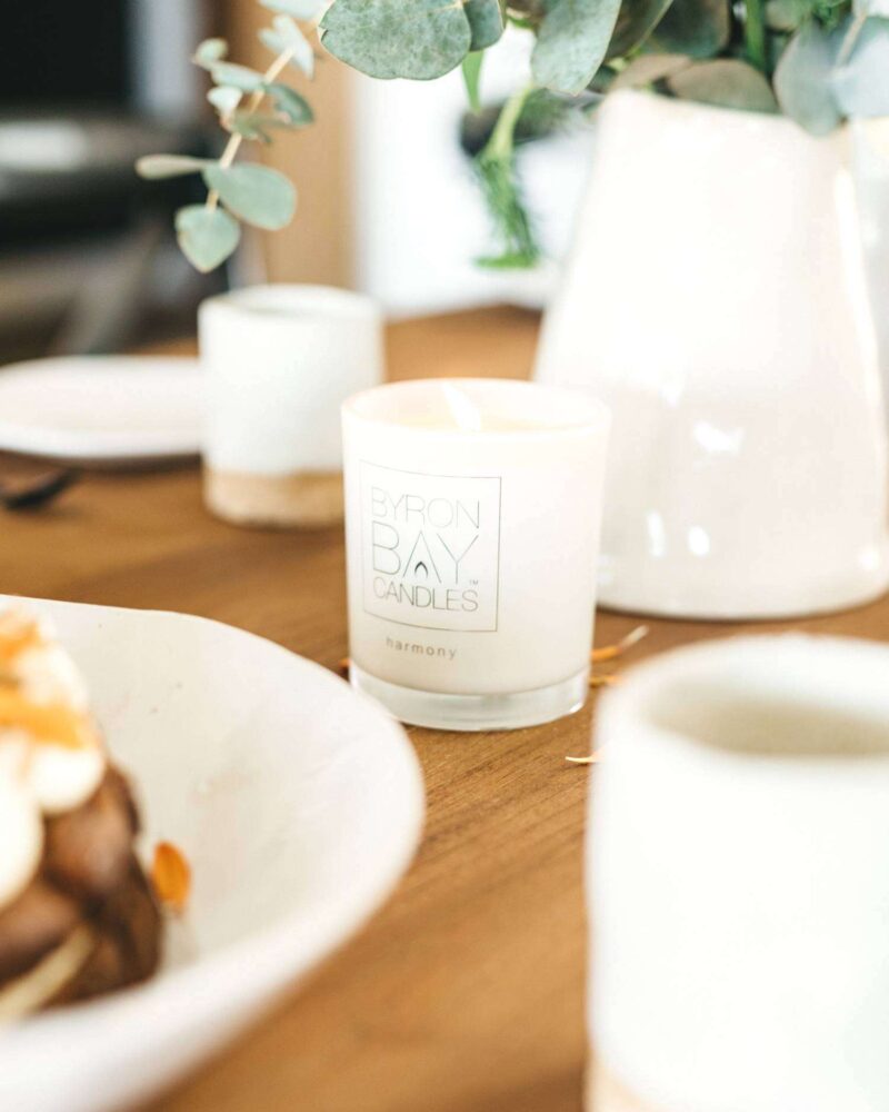 Harmony (pure essential oils of sweet orange, ylang ylang and rose geranium) Medium 30 Hour Pure Soy Candle