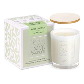 NEW Byron Christmas: A Fresh, Joyous Aroma For The Holiday Season - Medium 30 Hour Pure Soy Candle
